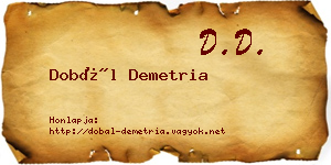 Dobál Demetria névjegykártya